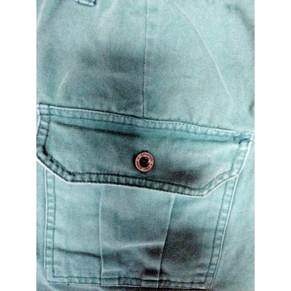 Pre Owned Campus Crew Men Shorts Color Green Size 36-38 Button Down Pockets - Picture 11 of 14